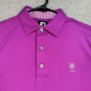 FootJoy‎ FJ Shirt Mens Medium Purple Performance Polo Greensboro Country Club